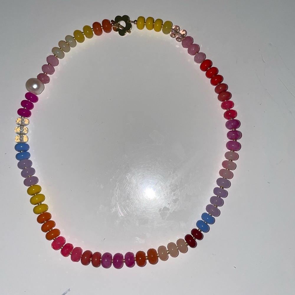 Assorted gemstone bead necklace - Picture 2 of 5
